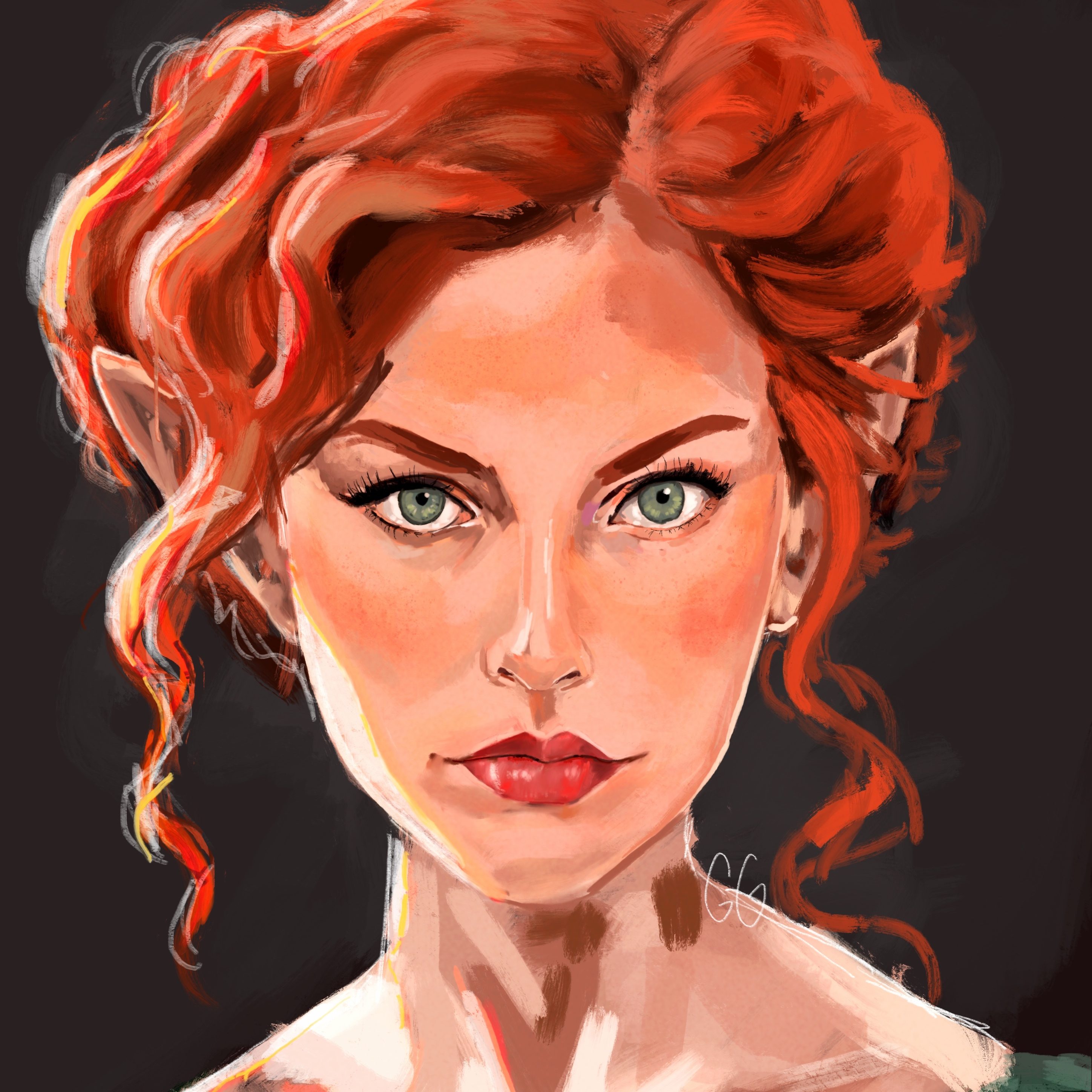 Portrait of an elven woman